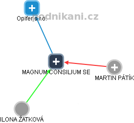 MAGNUM CONSILIUM SE - náhled vizuálního zobrazení vztahů obchodního rejstříku