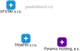 TRIAPRI s.r.o. - náhled vizuálního zobrazení vztahů obchodního rejstříku