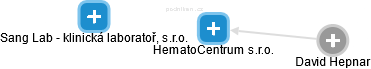 HematoCentrum s.r.o. - náhled vizuálního zobrazení vztahů obchodního rejstříku