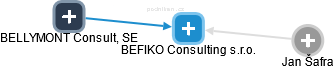 BEFIKO Consulting s.r.o. - náhled vizuálního zobrazení vztahů obchodního rejstříku