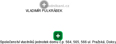 Společenství vlastníků jednotek domu č.p. 564, 565, 566 ul. Pražská, Doksy - náhled vizuálního zobrazení vztahů obchodního rejstříku