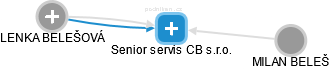 Senior servis CB s.r.o. - náhled vizuálního zobrazení vztahů obchodního rejstříku