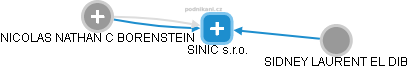 SINIC s.r.o. - náhled vizuálního zobrazení vztahů obchodního rejstříku