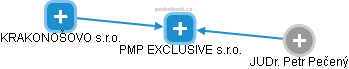 PMP EXCLUSIVE s.r.o. - náhled vizuálního zobrazení vztahů obchodního rejstříku