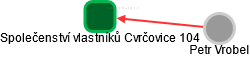 Společenství vlastníků Cvrčovice 104 - náhled vizuálního zobrazení vztahů obchodního rejstříku