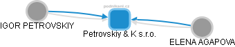 Petrovskiy & K s.r.o. - náhled vizuálního zobrazení vztahů obchodního rejstříku