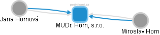 MUDr. Horn, s.r.o. - náhled vizuálního zobrazení vztahů obchodního rejstříku