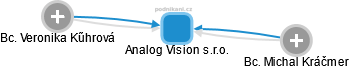 Analog Vision s.r.o. - náhled vizuálního zobrazení vztahů obchodního rejstříku