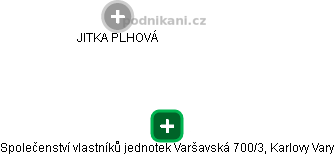 Společenství vlastníků jednotek Varšavská 700/3, Karlovy Vary - náhled vizuálního zobrazení vztahů obchodního rejstříku
