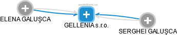 GELLENIA s.r.o. - náhled vizuálního zobrazení vztahů obchodního rejstříku