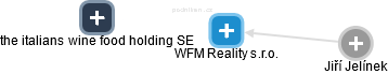 WFM Reality s.r.o. - náhled vizuálního zobrazení vztahů obchodního rejstříku