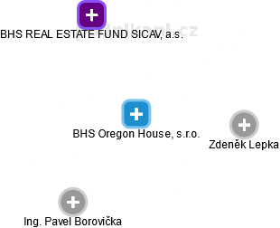 BHS Oregon House, s.r.o. - náhled vizuálního zobrazení vztahů obchodního rejstříku