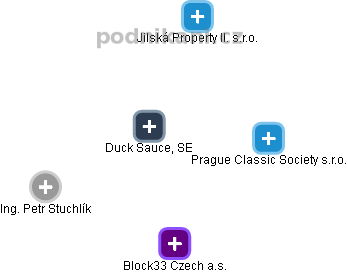 Duck Sauce, SE - náhled vizuálního zobrazení vztahů obchodního rejstříku