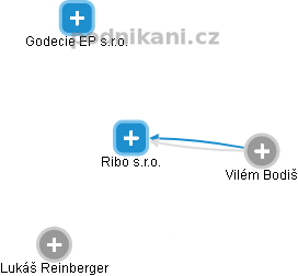 Ribo s.r.o. - náhled vizuálního zobrazení vztahů obchodního rejstříku