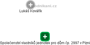 Společenství vlastníků jednotek pro dům čp. 2997 v Plzni - náhled vizuálního zobrazení vztahů obchodního rejstříku