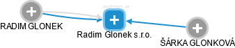 Radim Glonek s.r.o. - náhled vizuálního zobrazení vztahů obchodního rejstříku