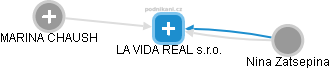 LA VIDA REAL s.r.o. - náhled vizuálního zobrazení vztahů obchodního rejstříku