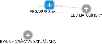 PEGASUS Service s.r.o. - náhled vizuálního zobrazení vztahů obchodního rejstříku