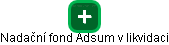Nadační fond Adsum v likvidaci - náhled vizuálního zobrazení vztahů obchodního rejstříku