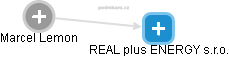 REAL plus ENERGY s.r.o. - náhled vizuálního zobrazení vztahů obchodního rejstříku