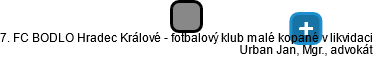 7. FC BODLO Hradec Králové - fotbalový klub malé kopané v likvidaci - náhled vizuálního zobrazení vztahů obchodního rejstříku