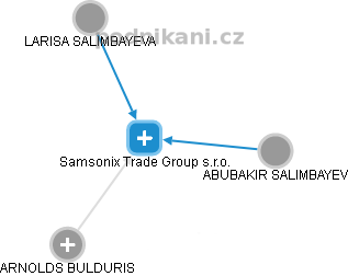 Samsonix Trade Group s.r.o. - náhled vizuálního zobrazení vztahů obchodního rejstříku