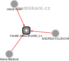 Karate Jutsu Bruntál, z.s. - náhled vizuálního zobrazení vztahů obchodního rejstříku