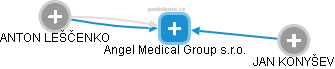 Angel Medical Group s.r.o. - náhled vizuálního zobrazení vztahů obchodního rejstříku
