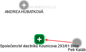 Společenství vlastníků Kounicova 293/61 Brno - náhled vizuálního zobrazení vztahů obchodního rejstříku