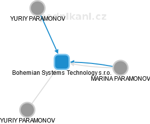 Bohemian Systems Technology s.r.o. - náhled vizuálního zobrazení vztahů obchodního rejstříku