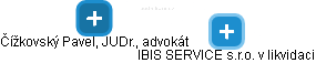 IBIS SERVICE s.r.o. v likvidaci - náhled vizuálního zobrazení vztahů obchodního rejstříku