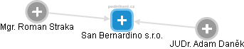 San Bernardino s.r.o. - náhled vizuálního zobrazení vztahů obchodního rejstříku