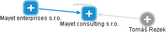 Mayet consulting s.r.o. - náhled vizuálního zobrazení vztahů obchodního rejstříku