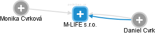 M-LIFE s.r.o. - náhled vizuálního zobrazení vztahů obchodního rejstříku