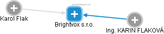 Brightvox s.r.o. - náhled vizuálního zobrazení vztahů obchodního rejstříku