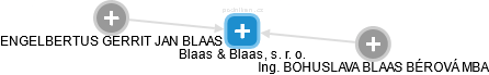 Blaas & Blaas, s. r. o. - náhled vizuálního zobrazení vztahů obchodního rejstříku