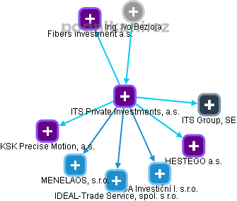 ITS Private Investments, a.s. - náhled vizuálního zobrazení vztahů obchodního rejstříku