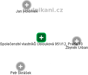 Společenství vlastníků Oblouková 951/12, Praha 10 - náhled vizuálního zobrazení vztahů obchodního rejstříku