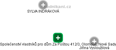 Společenství vlastníků pro dům Za Poštou 412/3, Olomouc, Nové Sady - náhled vizuálního zobrazení vztahů obchodního rejstříku