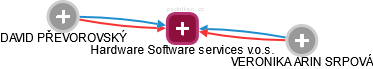Hardware Software services v.o.s. - náhled vizuálního zobrazení vztahů obchodního rejstříku