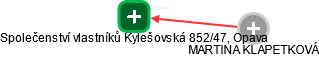 Společenství vlastníků Kylešovská 852/47, Opava - náhled vizuálního zobrazení vztahů obchodního rejstříku
