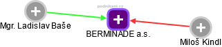 BERMINADE a.s. - náhled vizuálního zobrazení vztahů obchodního rejstříku