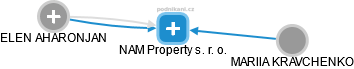 NAM Property s. r. o. - náhled vizuálního zobrazení vztahů obchodního rejstříku