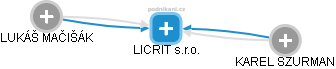 LICRIT s.r.o. - náhled vizuálního zobrazení vztahů obchodního rejstříku