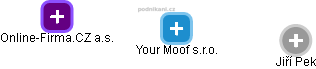 Your Moof s.r.o. - náhled vizuálního zobrazení vztahů obchodního rejstříku
