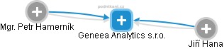 Geneea Analytics s.r.o. - náhled vizuálního zobrazení vztahů obchodního rejstříku