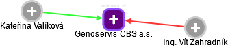 Genoservis CBS a.s. - náhled vizuálního zobrazení vztahů obchodního rejstříku