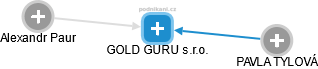GOLD GURU s.r.o. - náhled vizuálního zobrazení vztahů obchodního rejstříku