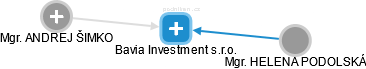 Bavia Investment s.r.o. - náhled vizuálního zobrazení vztahů obchodního rejstříku