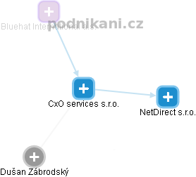 CxO services s.r.o. - náhled vizuálního zobrazení vztahů obchodního rejstříku